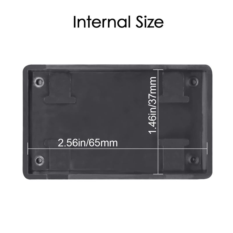 LeMotech Project Box, 5 Pieces ABS Electrical Box Small Junction Box for Electronics PCB Case,Electronic Hobby Box Black, Outside Size 2.8 x 1.7 x 0.7 inch (70x 42x 18 mm) - Image 3